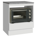 Balcão para Forno/Micro-ondas 70 x 60 cm 1 Gaveta (Com Tampo) Branco Madesa