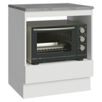Balcão para Forno/Micro-ondas 70 x 60 cm 1 Gaveta (Com Tampo) Branco Madesa