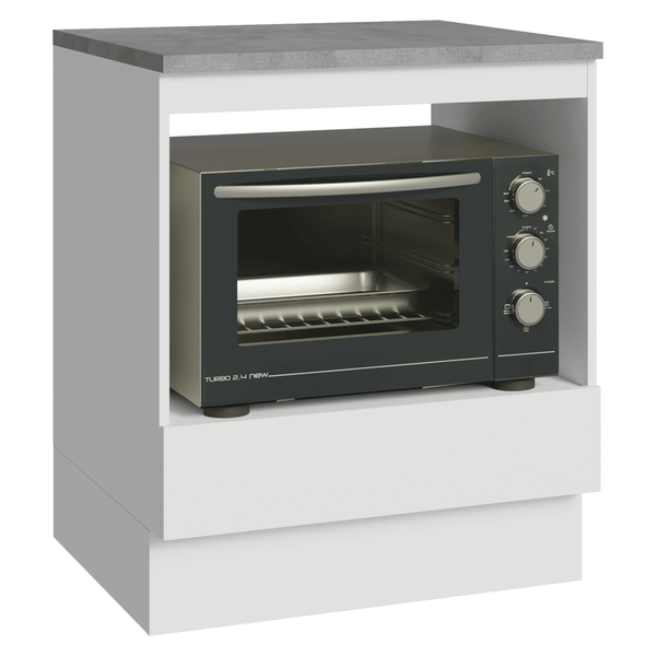 Balcão para Forno/Micro-ondas 70 x 60 cm 1 Gaveta (Com Tampo) Branco Madesa