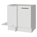 Balcão de Canto Madesa Agata 1 Porta 60 cm Profundidade (Sem Tampo) Branco