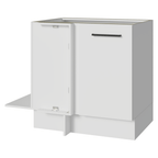 Balcão de Canto Madesa Agata 1 Porta 60 cm Profundidade (Sem Tampo) Branco