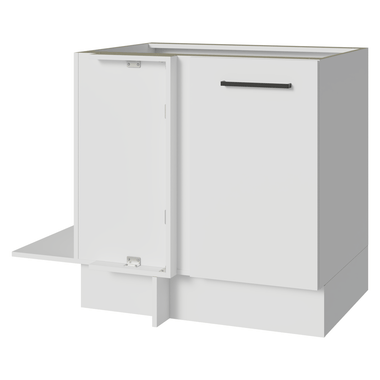 Balcão de Canto Madesa Agata 1 Porta 60 cm Profundidade (Sem Tampo) Branco