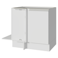 Balcão Cozinha de Canto 1 Porta 60 cm Profundidade (Sem Tampo) Branco Glamy Madesa
