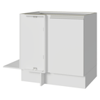 Balcão Cozinha de Canto 1 Porta 60 cm Profundidade (Sem Tampo) Branco Glamy Madesa