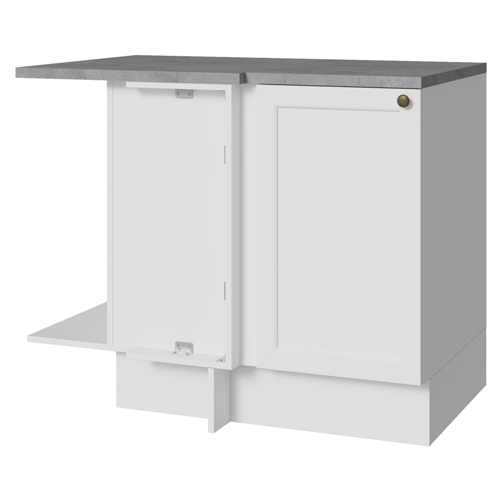 Balcão de Canto para Linha de 60 cm Profundidade (Com Tampo) Branco Vik Madesa