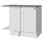 Balcão de Canto para Linha de 60 cm Profundidade (Com Tampo) Branco Vik Madesa