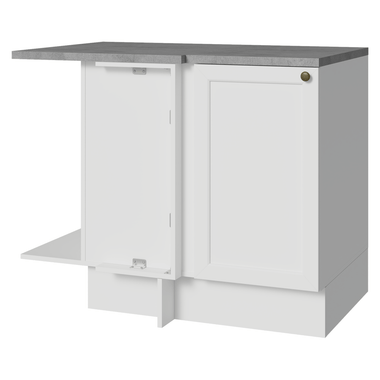 Balcão de Canto para Linha de 60 cm Profundidade (Com Tampo) Branco Vik Madesa