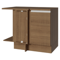 Balcão de Canto Madesa Glamy 1 Porta 60 cm Profundidade (Com Tampo) Rustic