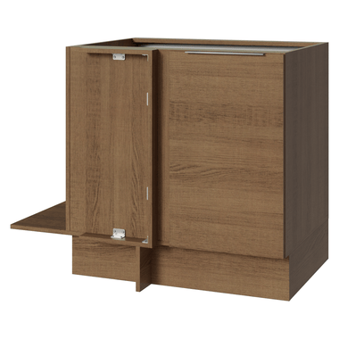 Balcão Cozinha de Canto 1 Porta 60 cm Profundidade (Sem Tampo) Rustic Stella Madesa