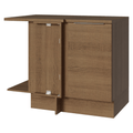 Balcão de Canto Madesa Stella 1 Porta 60 cm Profundidade (Com Tampo) Rustic