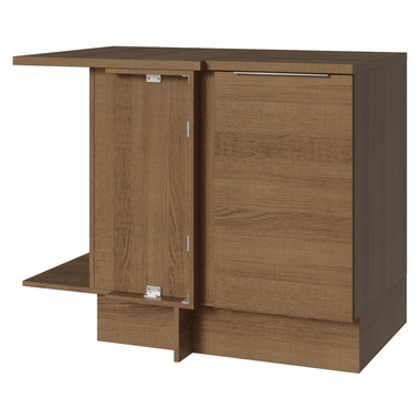 Balcão de Canto Madesa Stella 1 Porta 60 cm Profundidade (Com Tampo) Rustic