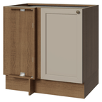 Balcão de Canto para Linha de 60 cm Profundidade (Sem Tampo) Rustic/Crema Vik Madesa