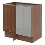 Balcão de Canto Madesa Lux 1 Porta (Sem Tampo) Rustic/Cinza