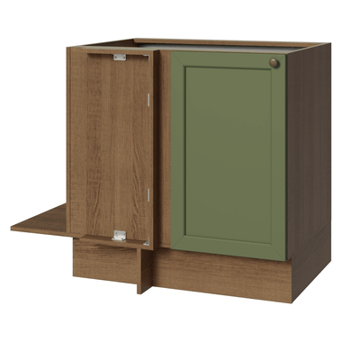 Balcão de Canto para Linha de 60 cm Profundidade (Sem Tampo) Rustic/verde Vik Madesa