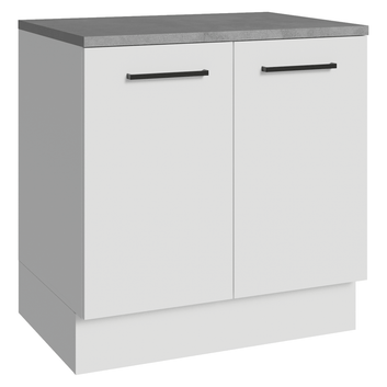 Balcão Madesa Agata 80 x 60 cm 2 Portas (Com Tampo) Branco