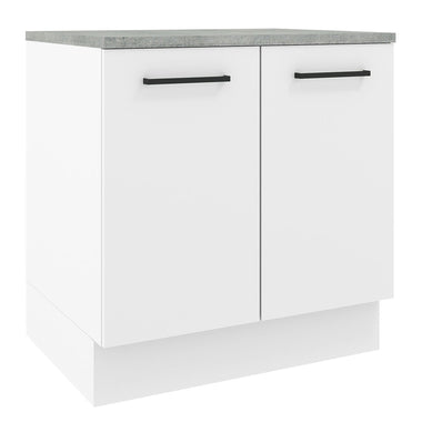 Balcão Madesa Agata 80 x 60 cm 2 Portas (Com Tampo) Branco