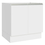 Balcão Cozinha 80 x 60 cm 2 Portas (Sem Tampo) Branco Glamy Madesa