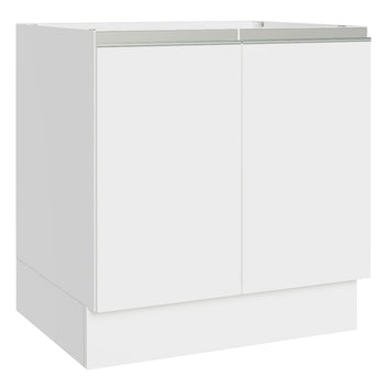 Balcão Cozinha 80 x 60 cm 2 Portas (Sem Tampo) Branco Glamy Madesa