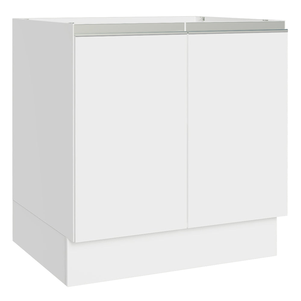 Balcão Cozinha 80 x 60 cm 2 Portas (Sem Tampo) Branco Glamy Madesa