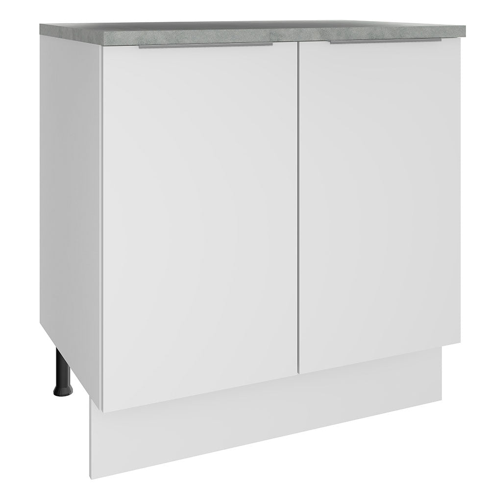 Balcão Madesa Stella 80 x 60 cm 2 Portas (Com Tampo) Branco