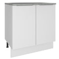 Balcão Madesa Stella 80 x 60 cm 2 Portas (Com Tampo) Branco