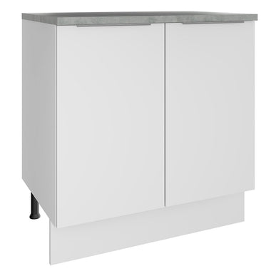 Balcão Madesa Stella 80 x 60 cm 2 Portas (Com Tampo) Branco