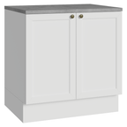 Balcão de Cozinha 80 x 60 cm 2 Portas (Com Tampo) Branco Vik Madesa