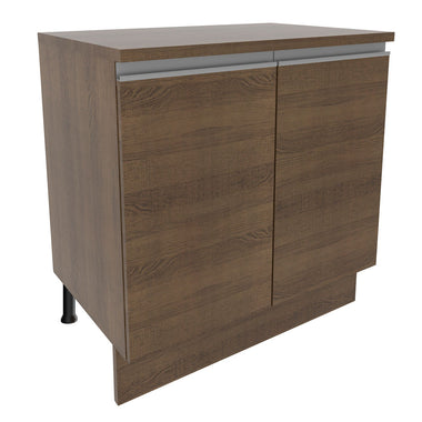Balcão Madesa Glamy 80 x 60 cm 2 Portas (Com Tampo) Rustic