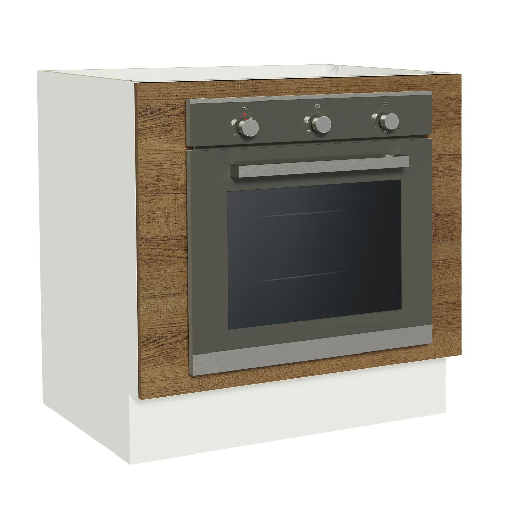 Balcão para Forno de Embutir 80 x 60 cm Sem Tampo Branco/Rustic Glamy, Stella Madesa
