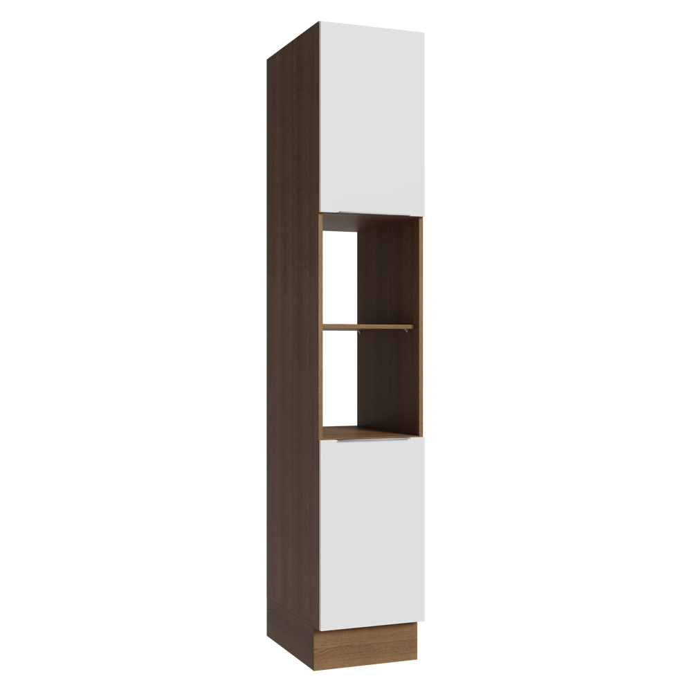 Paneleiro 40 x 60 cm 2 Portas e 2 Nichos Rustic/Branco Stella Madesa
