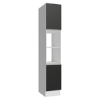 Paneleiro 40 x 60 cm 2 Portas e 2 Nichos Branco/Preto Glamy Madesa
