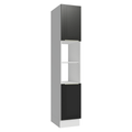 Paneleiro 40 x 60 cm 2 Portas e 2 Nichos Branco/Preto Lux Madesa