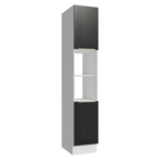 Paneleiro 40 x 60 cm 2 Portas e 2 Nichos Branco/Preto Lux Madesa
