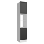 Paneleiro 40 x 60 cm 2 Portas e 2 Nichos Branco/Preto Vik Madesa