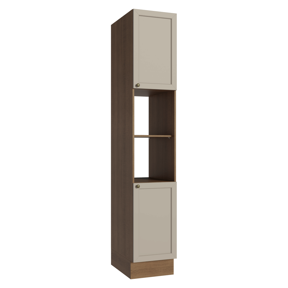 Paneleiro 40 x 60 cm 2 Portas e 2 Nichos Rustic/Crema Vik Madesa