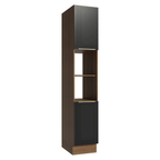 Paneleiro 40 x 60 cm 2 Portas e 2 Nichos Rustic/Preto Lux Madesa