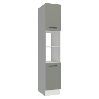 Paneleiro 40 x 60 cm 2 Portas e 2 Nichos Branco/Cinza Agata Madesa