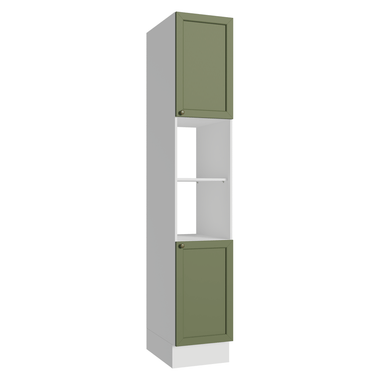 Paneleiro 40 x 60 cm 2 Portas e 2 Nichos Branco/Verde Vik Madesa