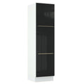 Paneleiro Madesa Lux 60 cm 3 Portas Branco/Preto
