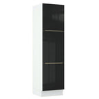 Paneleiro Madesa Lux 60 cm 3 Portas Branco/Preto