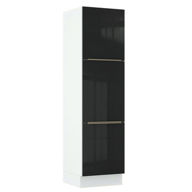 Paneleiro 60 x 60 cm 3 Portas Branco/Preto Lux Madesa