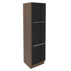 Paneleiro Madesa Lux 60 cm 3 Portas Rustic/Preto