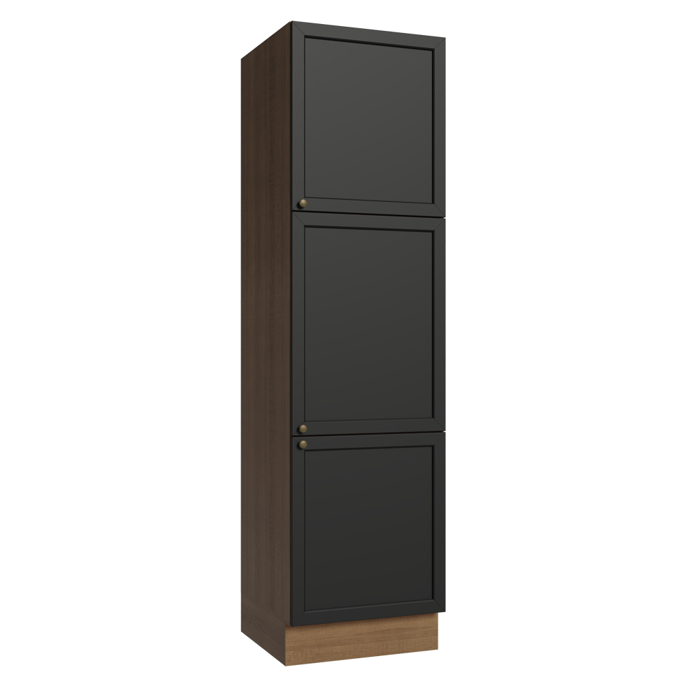Paneleiro 60 x 60 cm 3 Portas Rustic/Preto Vik Madesa