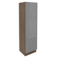Paneleiro Madesa Lux 60 cm 3 Portas Rustic/Cinza