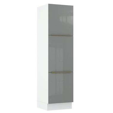 Paneleiro 60 x 60 cm 3 Portas Branco/Cinza Lux Madesa