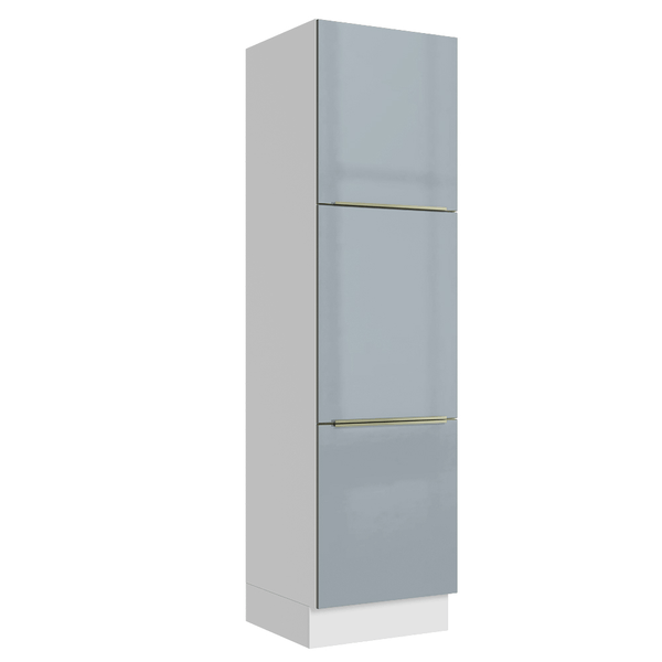 Paneleiro 60 x 60 cm 3 Portas Branco/Cinza Lux Madesa