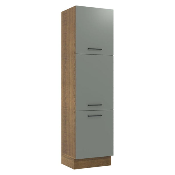 Paneleiro Madesa Agata 60 x 60 cm 3 Portas Rustic/Cinza