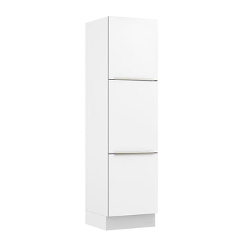 Paneleiro Madesa Lux 60 cm 3 Portas Branco/Branco Veludo
