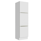 Paneleiro 60 x 60 cm 3 Portas Branco/Branco Veludo Lux Madesa
