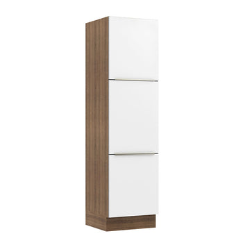 Paneleiro Madesa Lux 60 cm 3 Portas Rustic/Branco Veludo